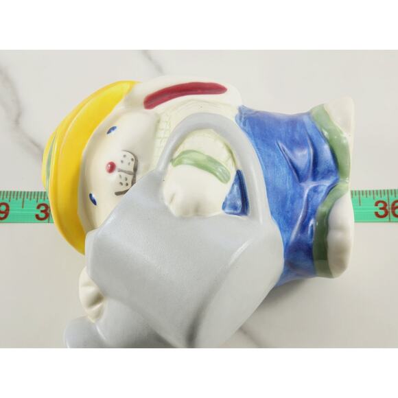 Pottery Rabbit Bunny Gardener Easter Salt Shaker 5 1/4" TIC USA Ceramic Vintage - Picture 15 of 16